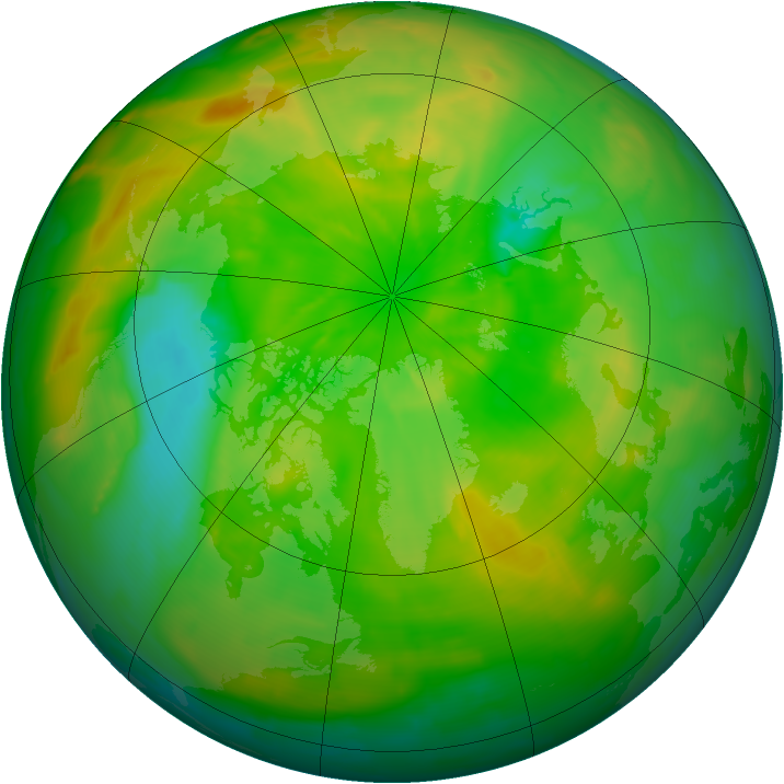 Arctic ozone map for 07 June 2012